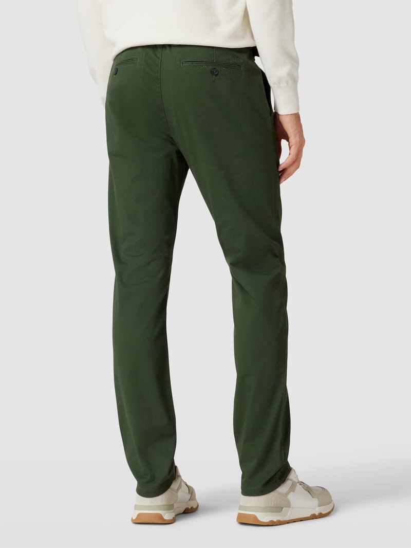Stoffhose mit französischen Eingrifftaschen in bottle