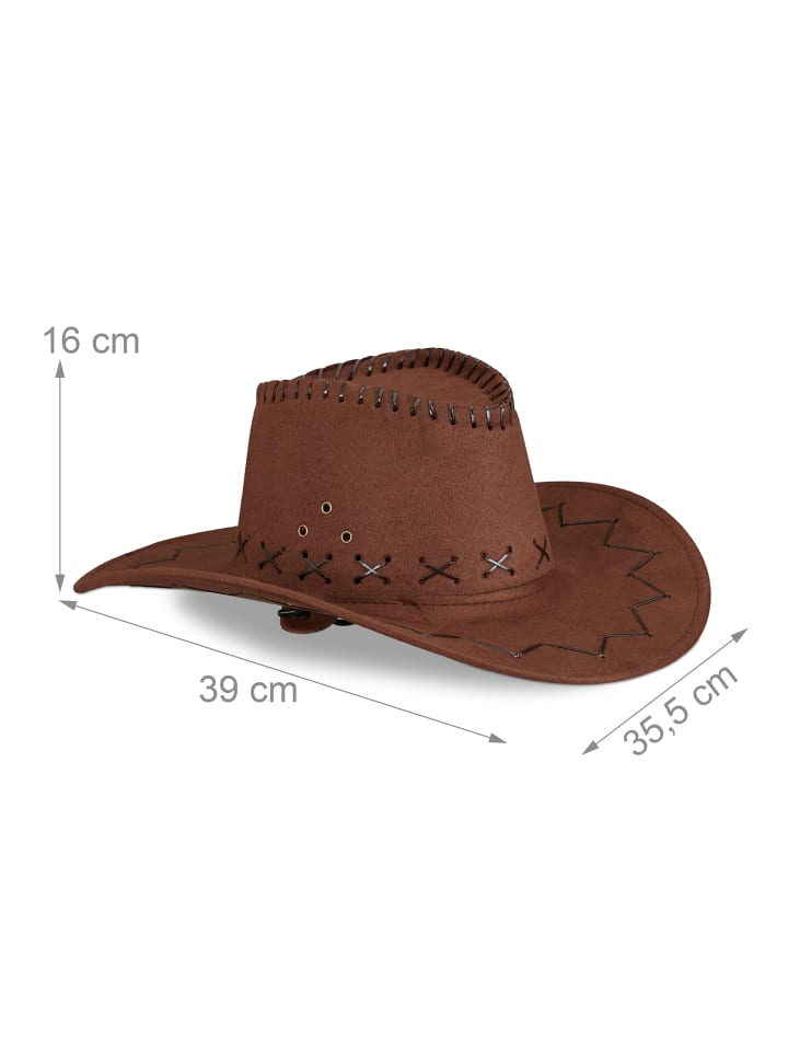 relaxdays Cowboyhut in Dunkelbraun günstig kaufen onesize