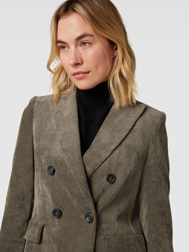 Blazer aus Cord in khaki