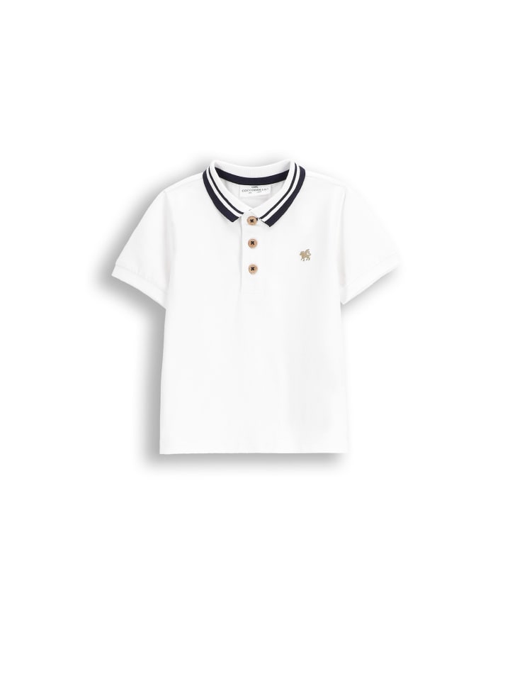 Coccodrillo T-Shirt mit kurzen Ärmeln in weiß günstig kaufen
