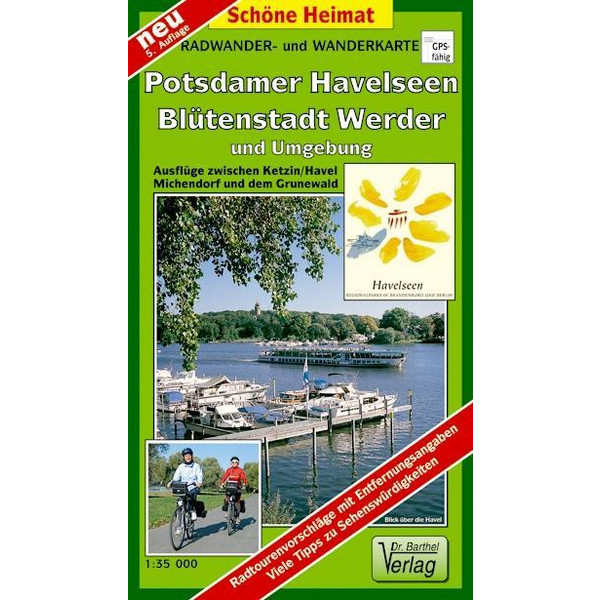 Radwander- und Wanderkarte Potsdamer Havelseen, Blütenstadt Werder und Umgebung 1 : 35 000 - Wanderkarte