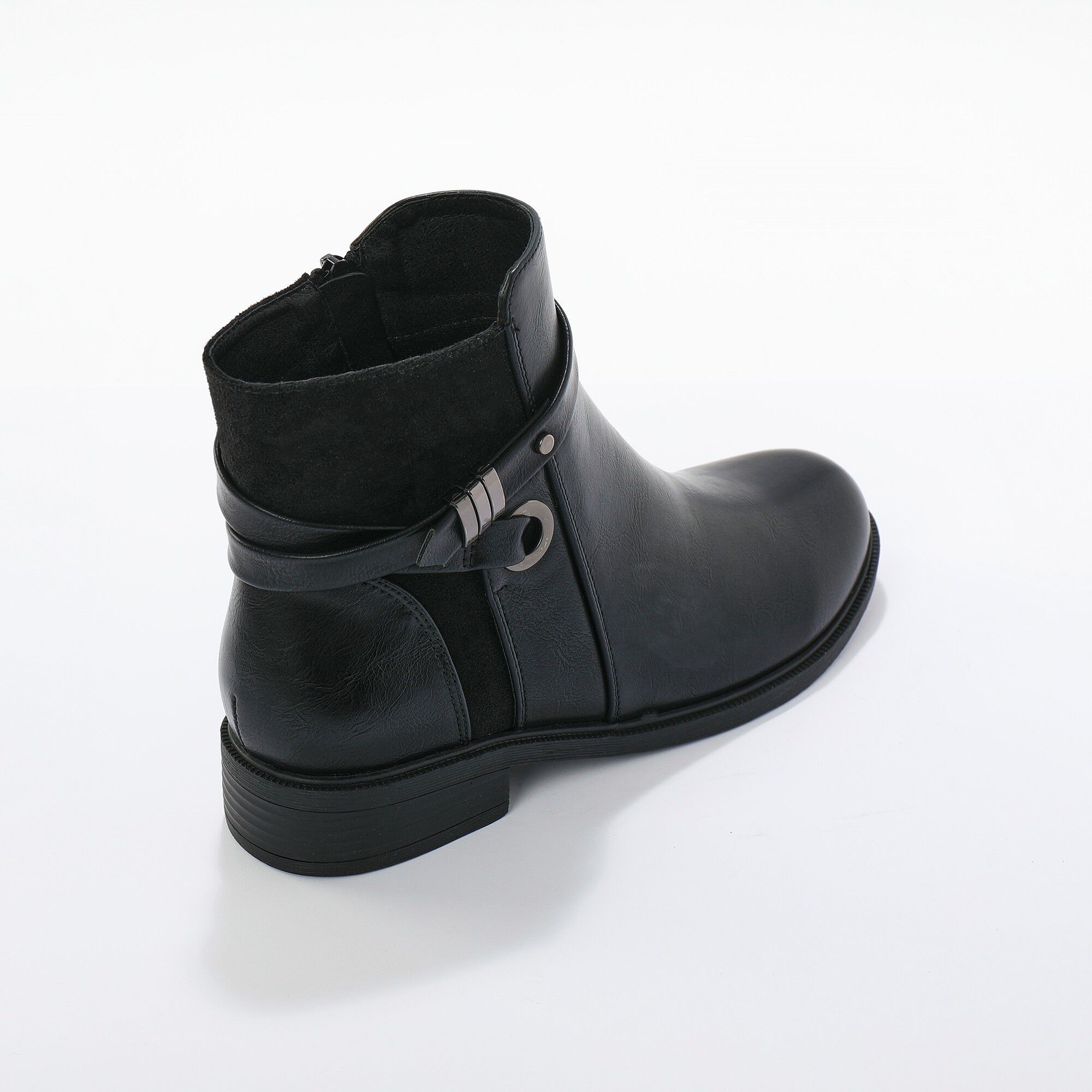 Boots zippées avec bride fantaisie
