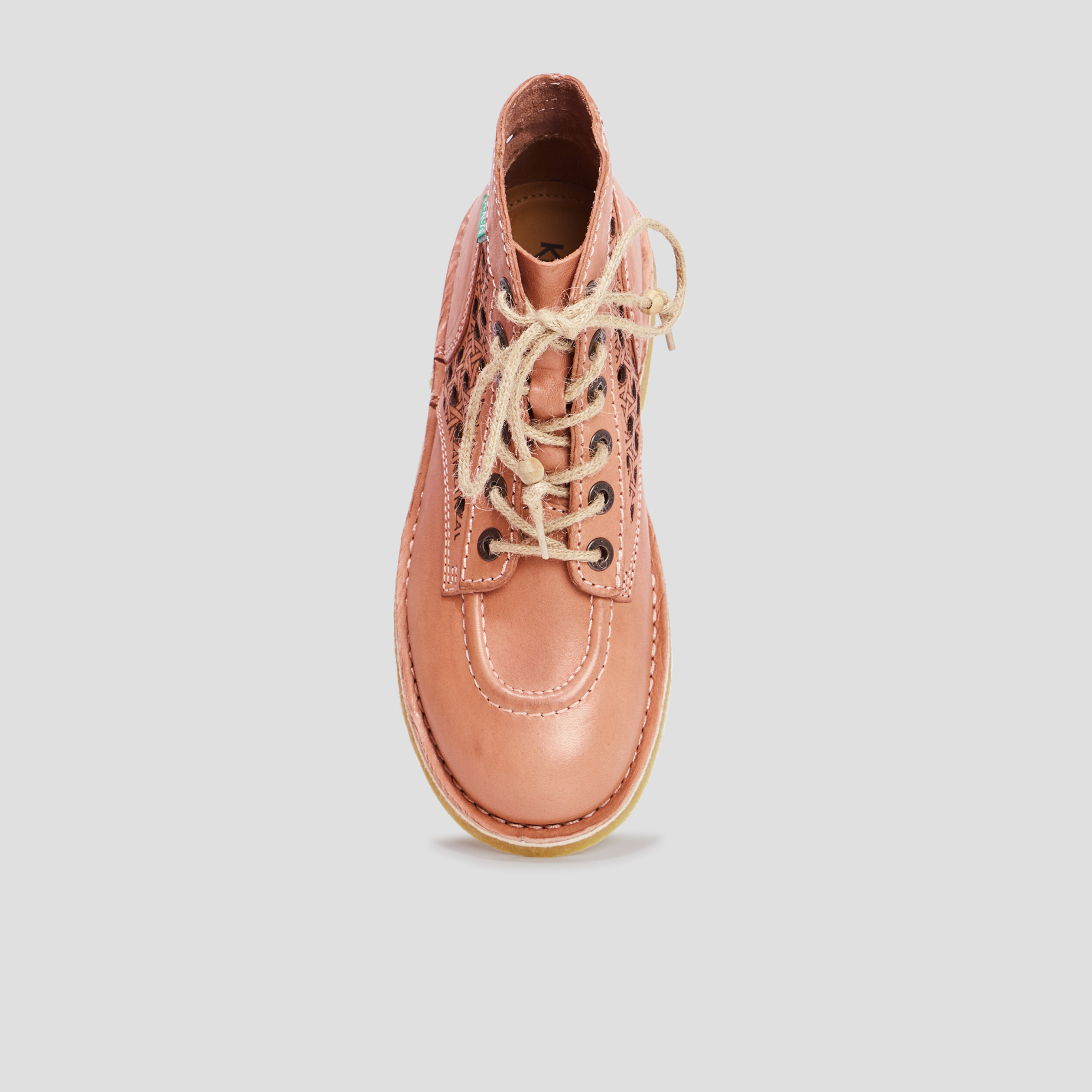 Bottines en cuir Kickers Kicklegend orange clair femme | La Halle
