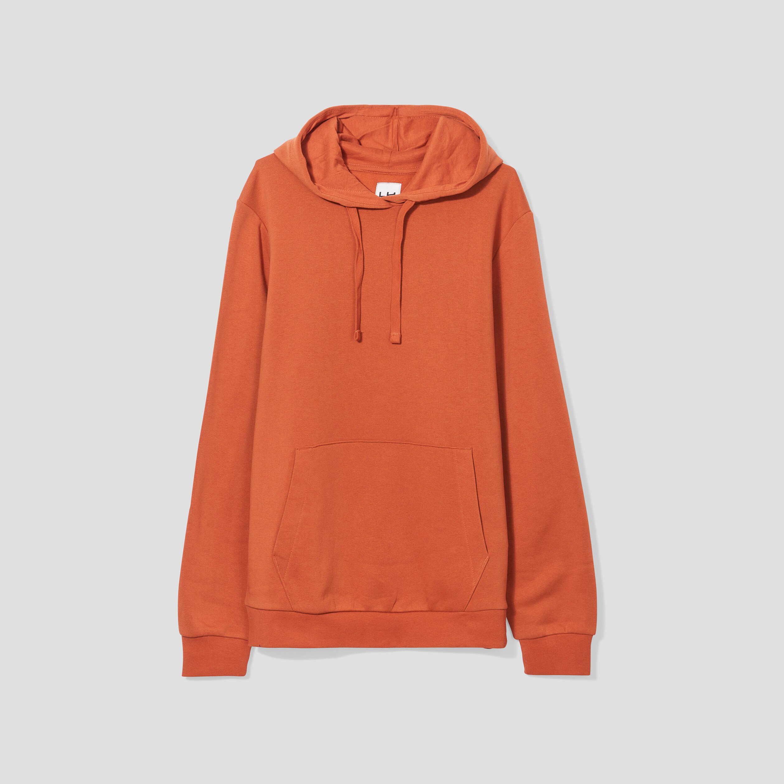 Sweat molleton à capuche hoodie orange foncé homme | La Halle