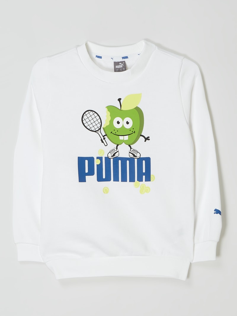 Regular Fit Sweatshirt mit Logo in weiß