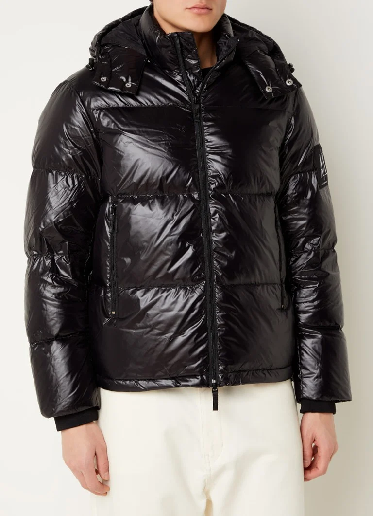 Giacca imbottita in piuma d'oca Armani Exchange con cappuccio removibile.