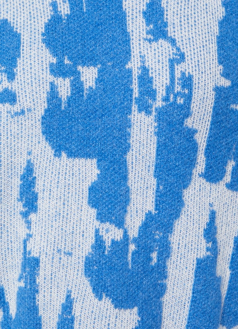 STENGT Finstrikket genser i alpakkaullblanding med jacquardmønster