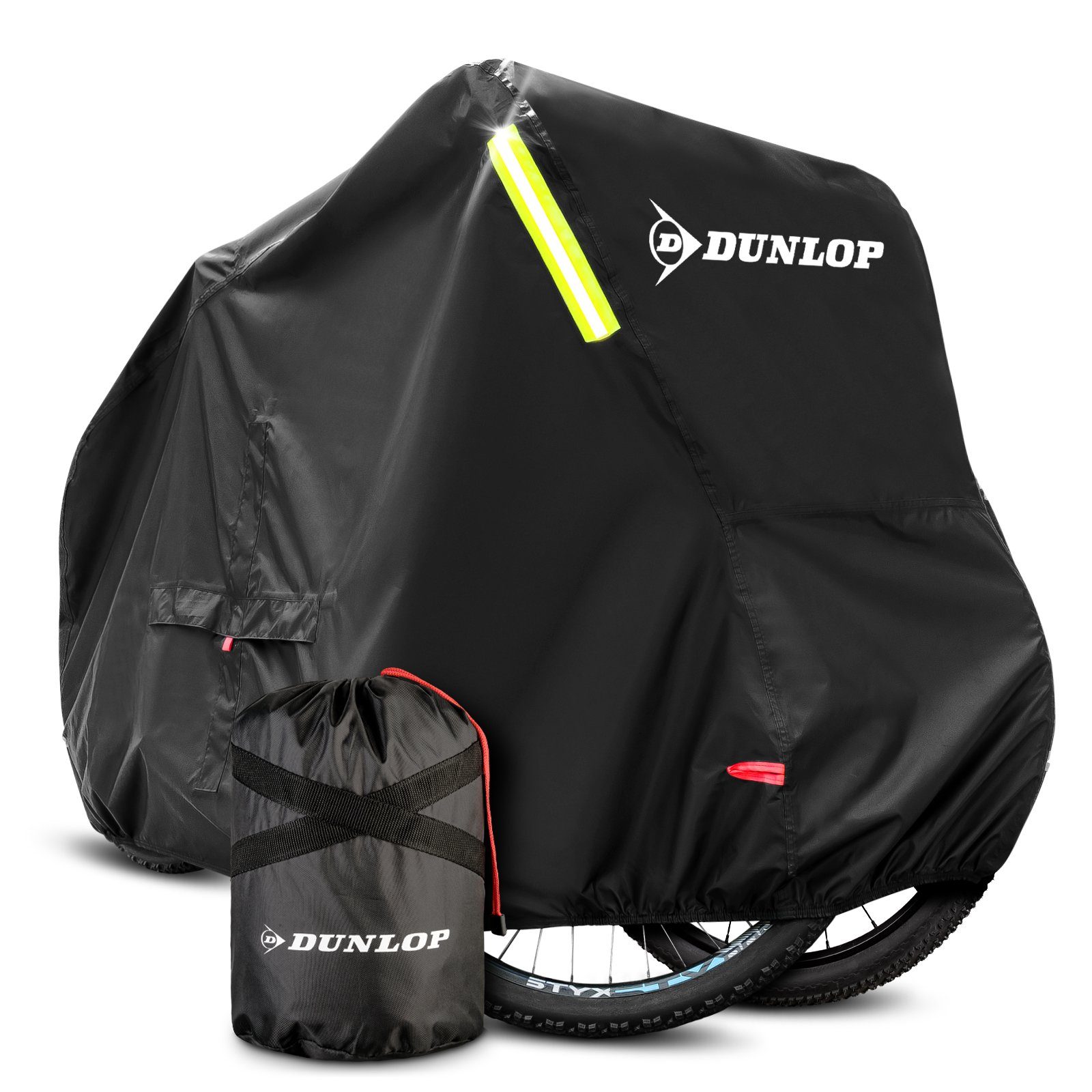 Dunlop Fahrradschutzhülle Fahrradgarage Rad Abdeckung bike cover, Premium Fahrradabdeckung Anti Rost 200x92x120 cm mit Transportbeutel