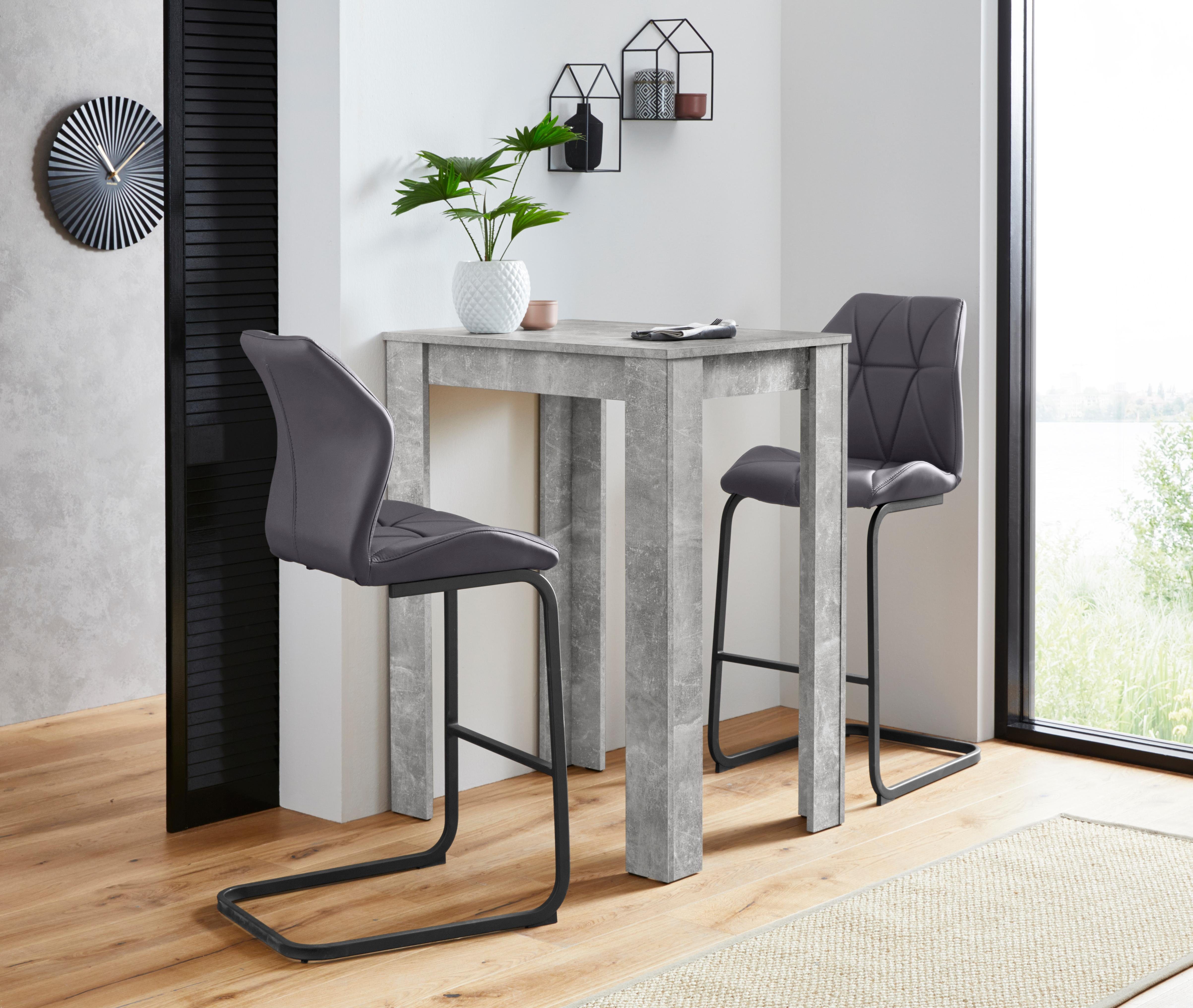 Homexperts Bargruppe Nika-Indira, Tisch mit 2 Barhockern