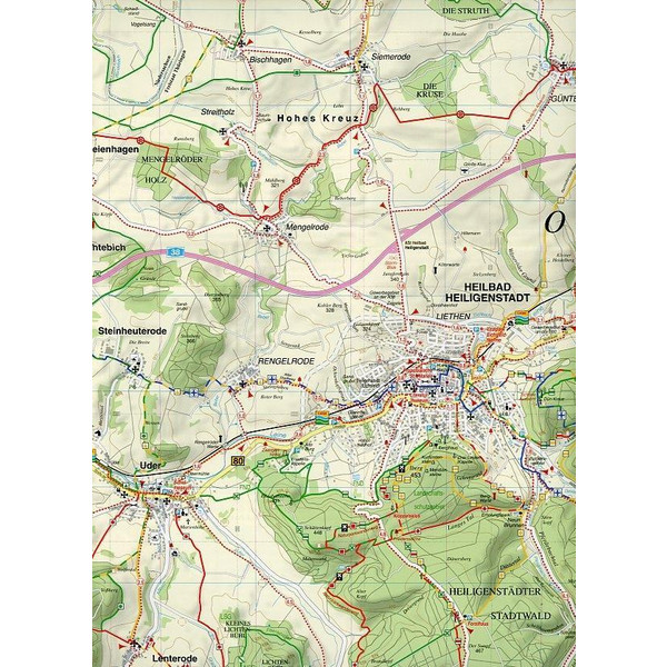 Obereichsfeld, Heilbad Heiligenstadt und Umgebung 1 : 35 000. Radwander- und Wanderkarte - Wanderkarte