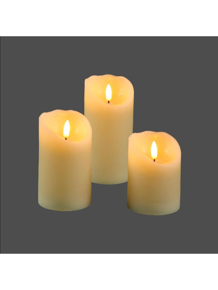 Ambiente Haus LED Kerze 7,5x15cm (FB 51018) in Antikweiss günstig kaufen onesize