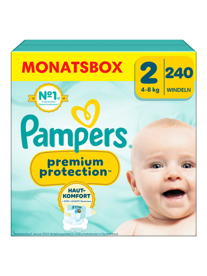 Pampers Pampers Premium Protection Größe 2, 240 Windeln, 4kg-8kg günstig kaufen 2