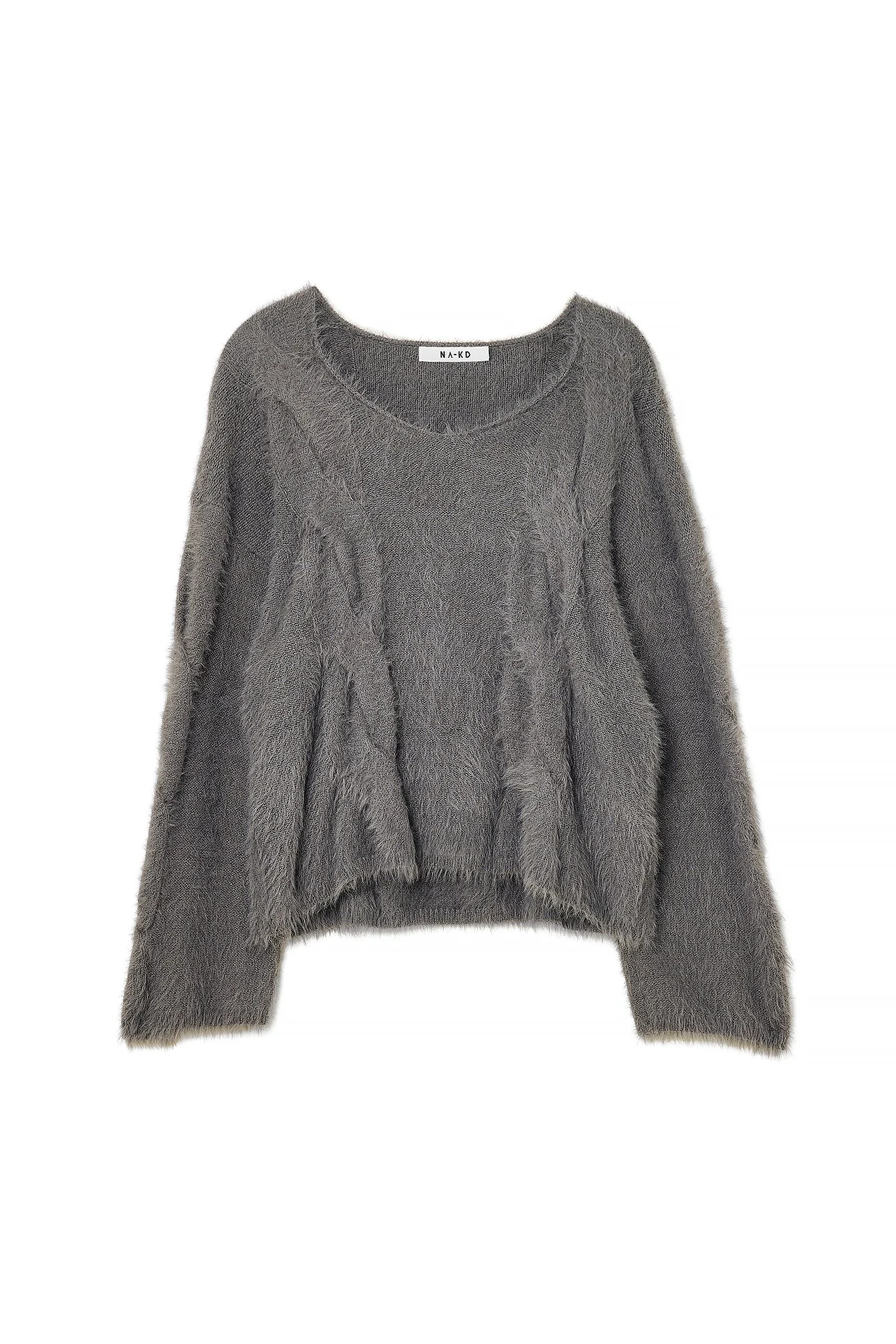 Strickpullover mit Zopfmuster und V-Ausschnitt