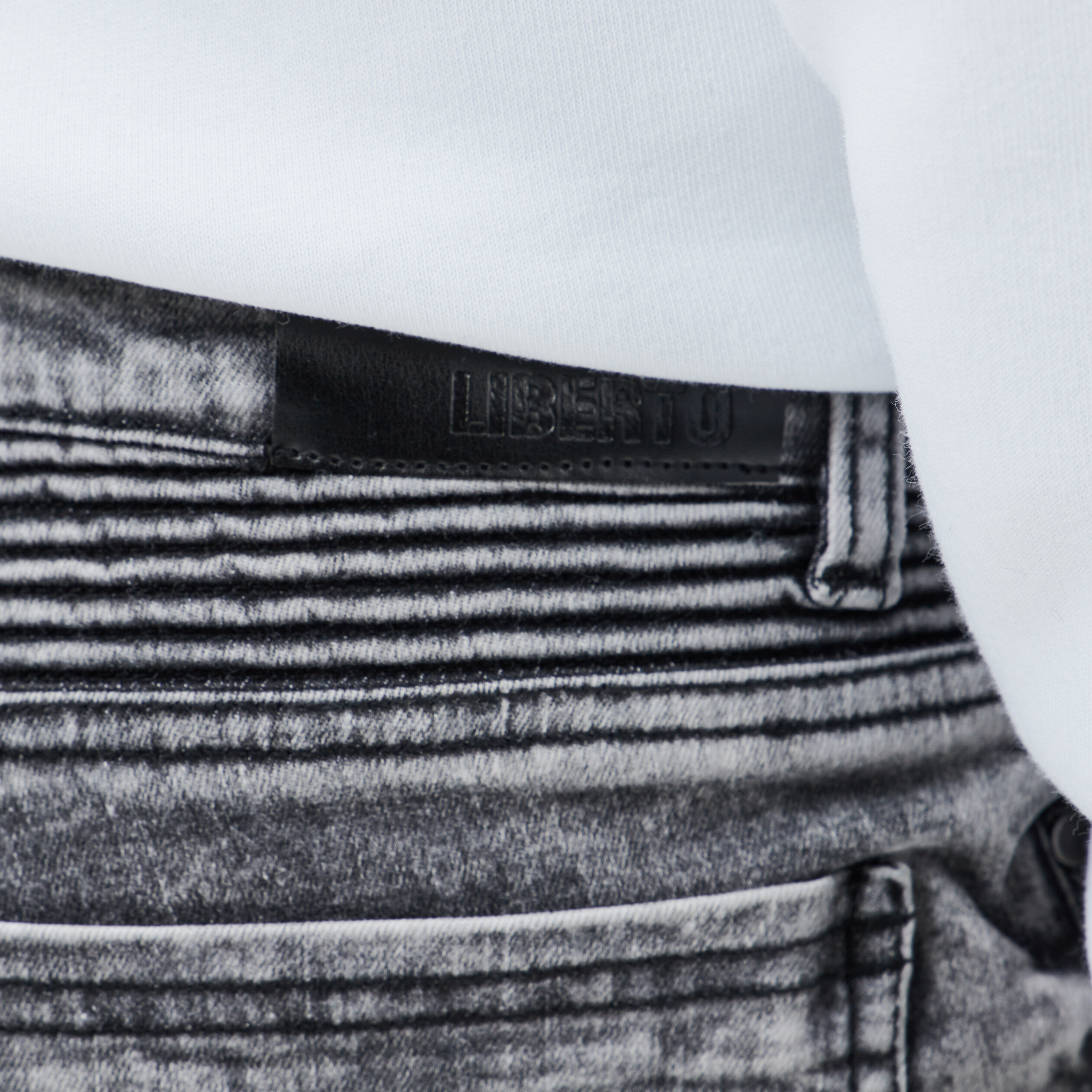 Jeans straight détails biker noir homme | La Halle