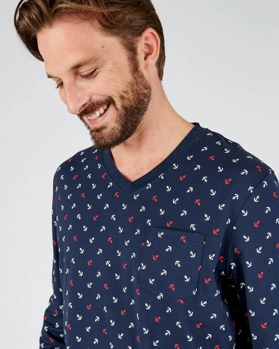 Pyjama en pur coton peigné