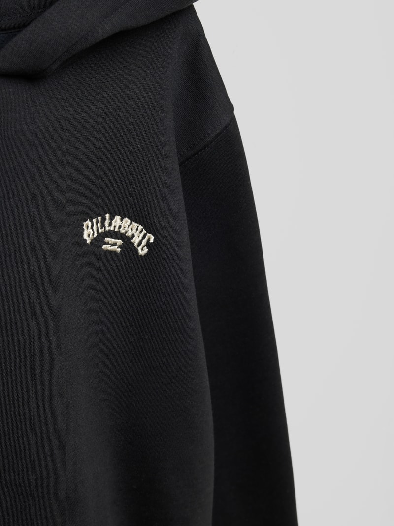 Hoodie mit Label-Stitching Modell 'ARCH' in schwarz