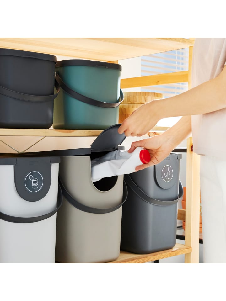Rotho Albula Mülltrennungssystem 25l für die Küche in Cappuccino günstig kaufen onesize