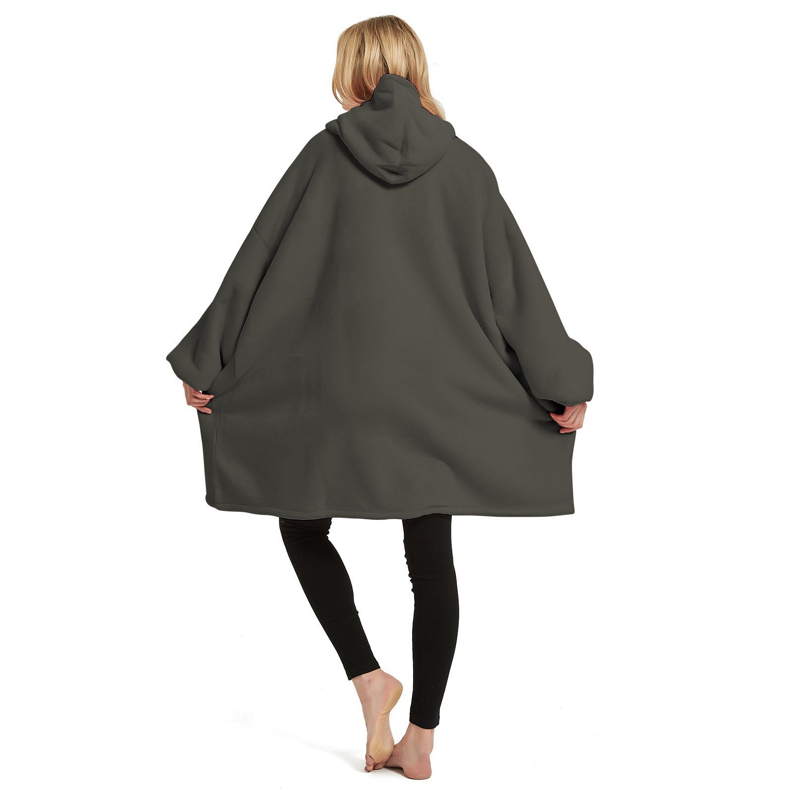 Wohndecke Decke mit Ärmeln, KEAYOO, Ärmeldecke Sofadecke mit Ärmeln und Tasche