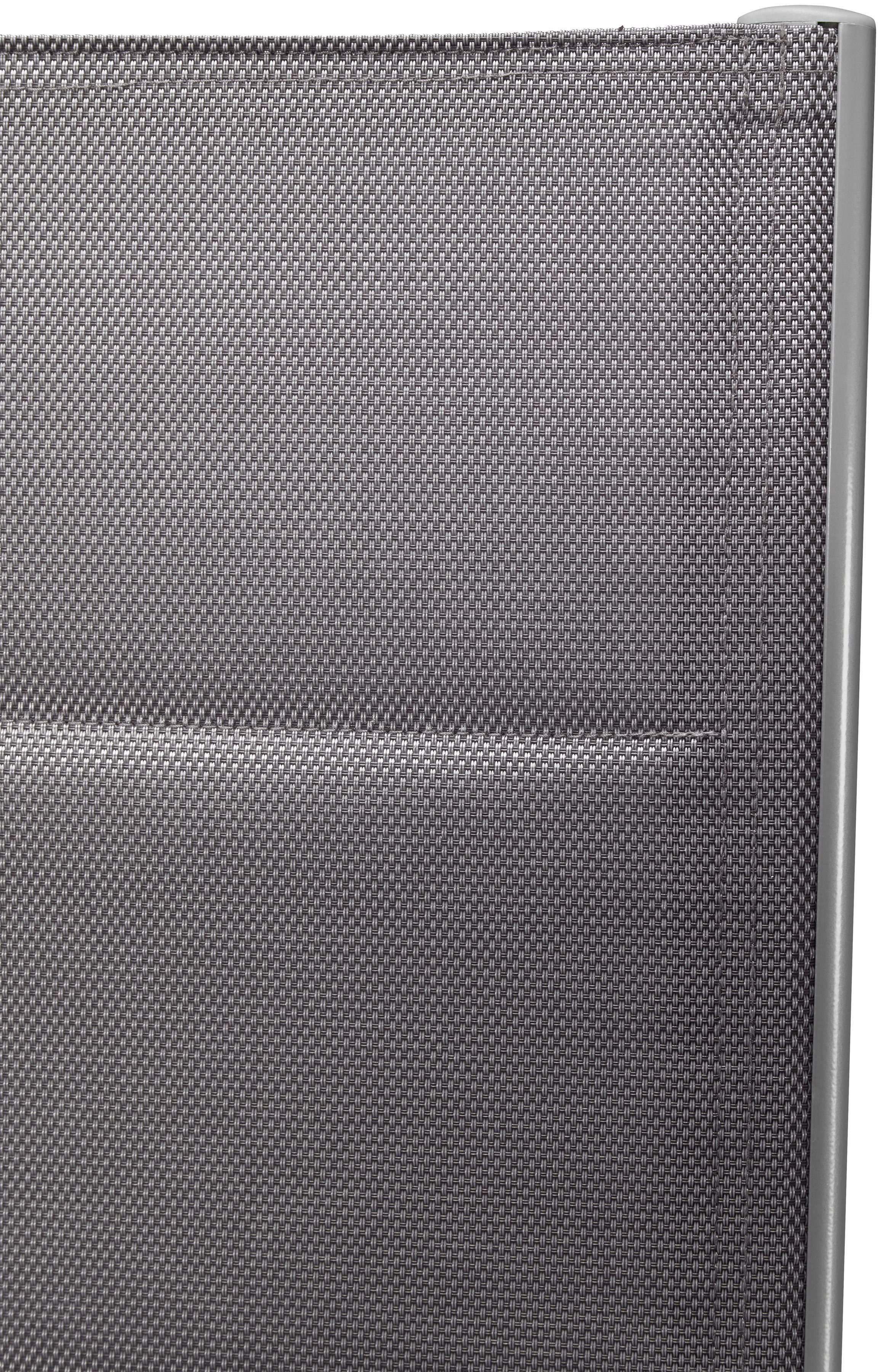 MERXX Gartenstuhl Taviano (Set, 2 St), 2er Set, Alu/Textil, verstellbar, silber