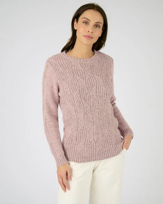Pull col rond maille chinée Thermolactyl