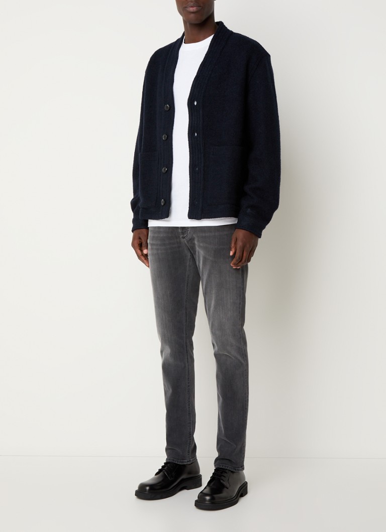 Cardigan Denham Kimo gros tricotat cu buzunare aplicate
