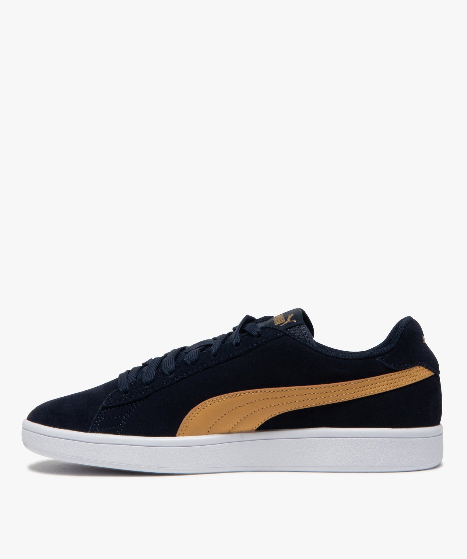 Baskets homme dessus cuir à lacets – Puma Smash marine | GEMO