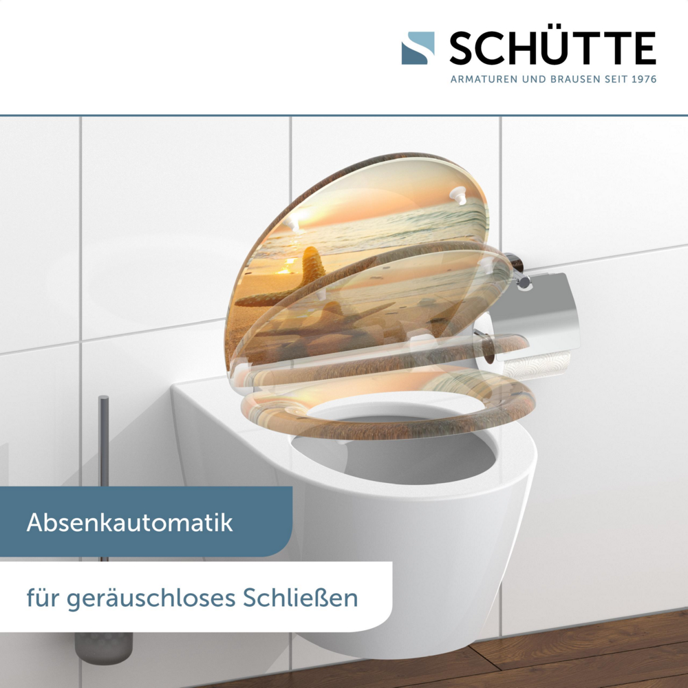 Schütte WC-Sitz SEA STAR Duroplast Motiv Strand