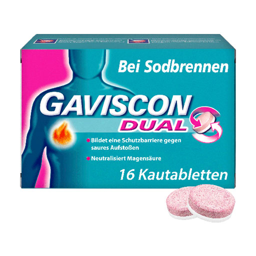 GAVISCON Dual 250mg/106,5mg/187,5mg Kautabletten  16 St  Kautabletten
