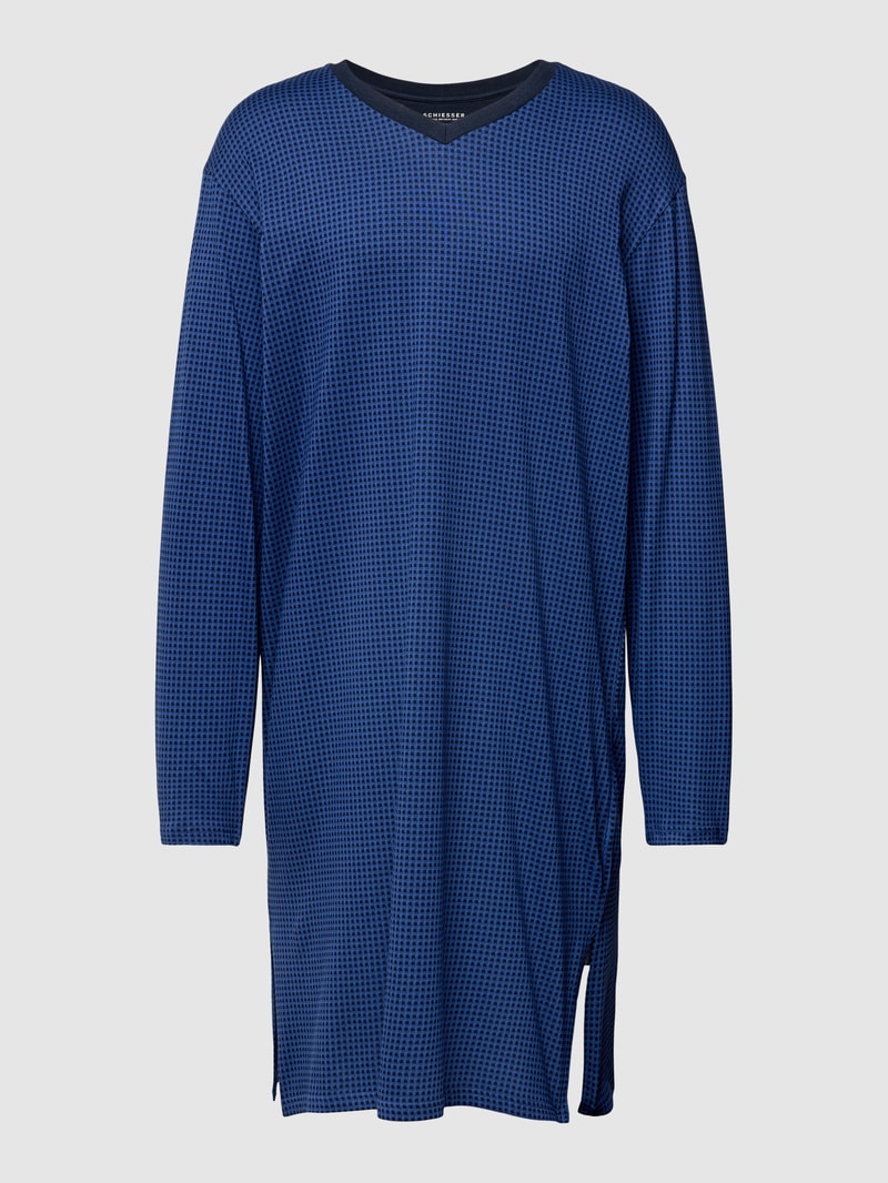Nachthemd mit Allover-Muster Modell 'Comfort Essentials' in royalblau