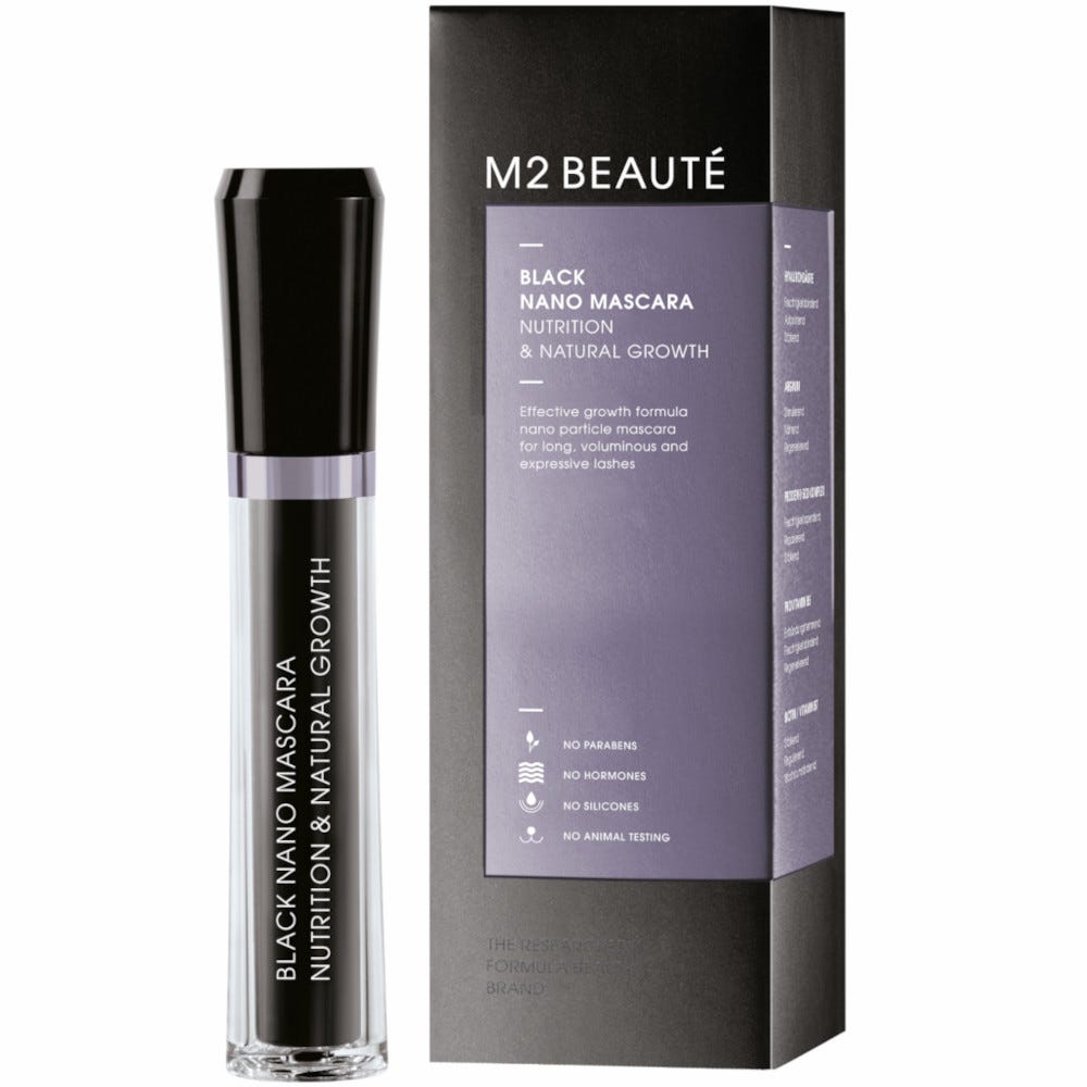 M2 Beauté Black Nano Mascara & Natural Growth 6 ml