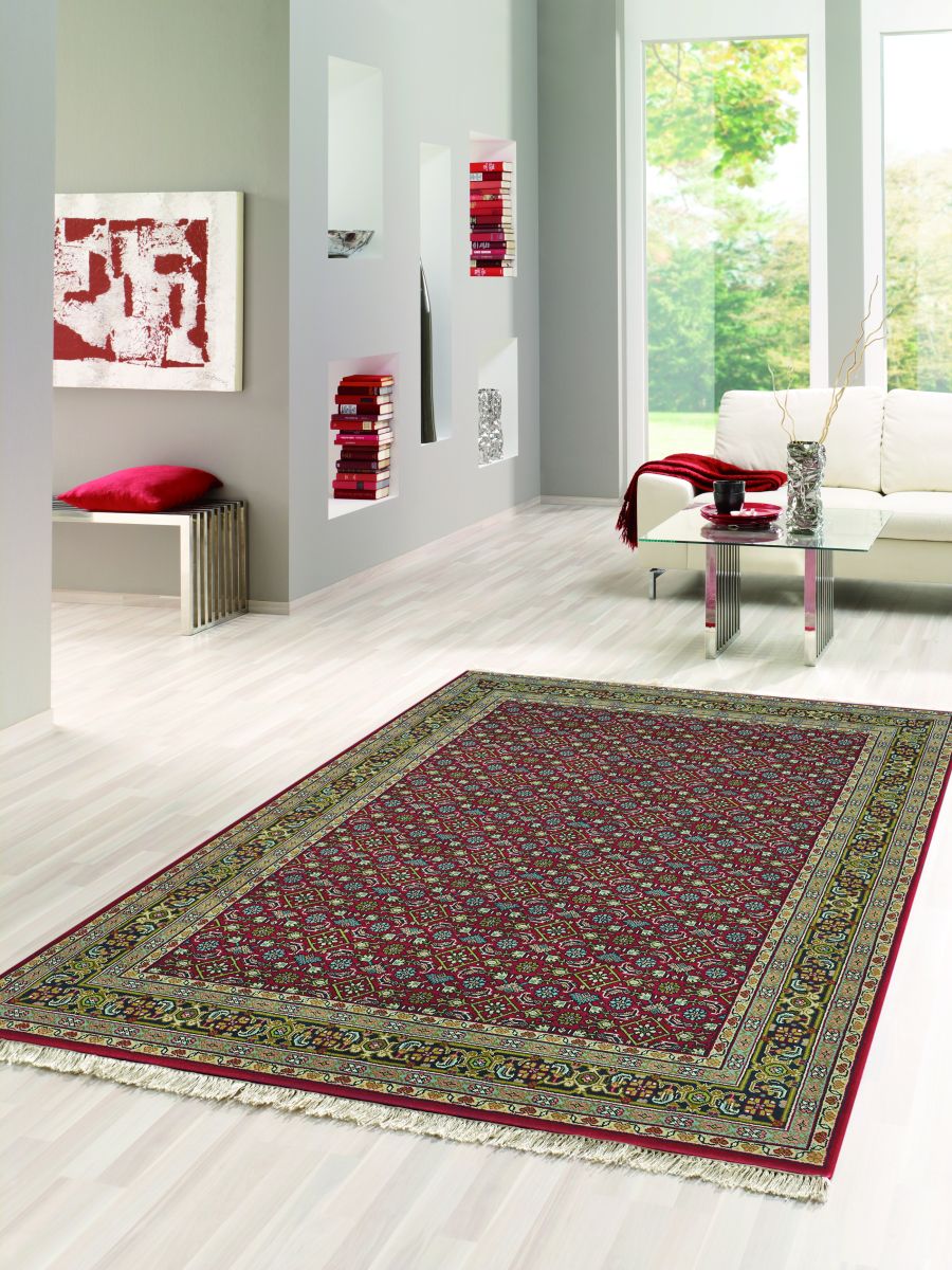 Teppich aus Indien Benaras Herati 50 rot 40 x 60 cm