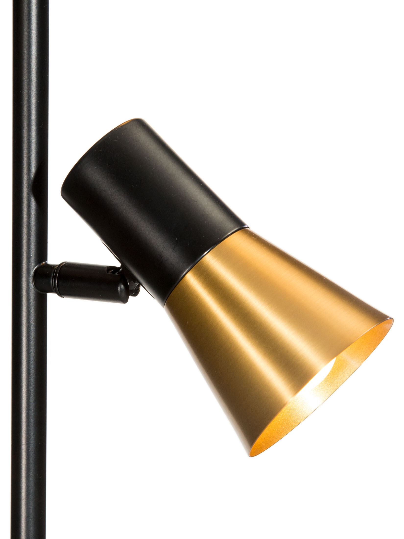 Escat Standleuchte, Satin Brass/Schwarz