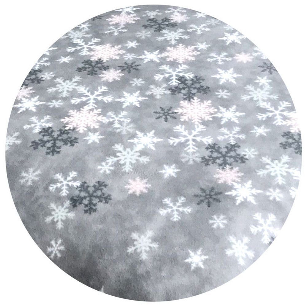 Bettwäsche 4 tlg Winter Thermofleece Bettwäsche Microfaser 135x200 cm Thermo Fleece kuschelig Flausch warm Schneeflocken KRISTAL GRAU, Leonado Vicenti, Fleece, 4 teilig, flauschig