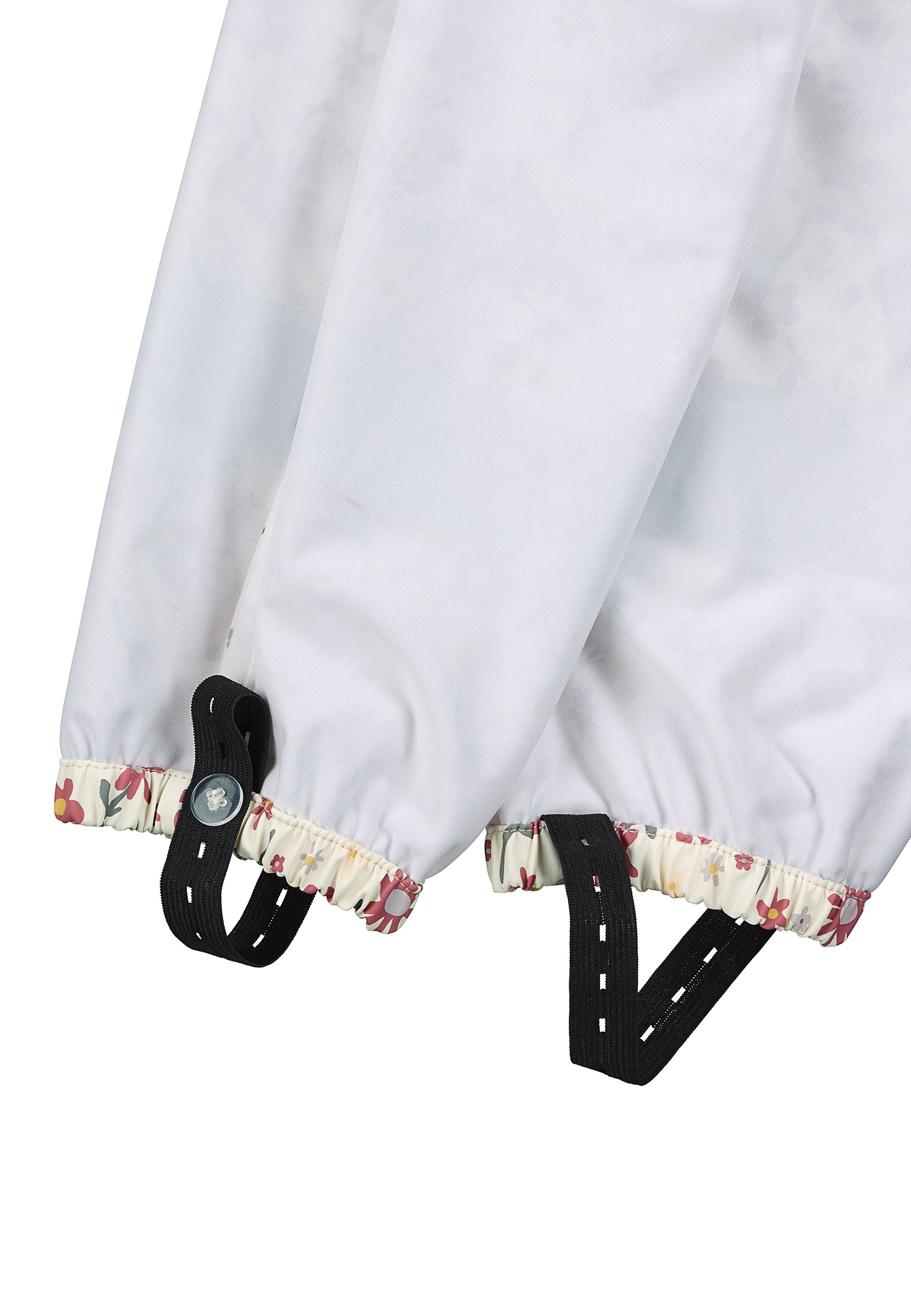 Regenträgerhose Blumen ungefüttert mit Reflektoren