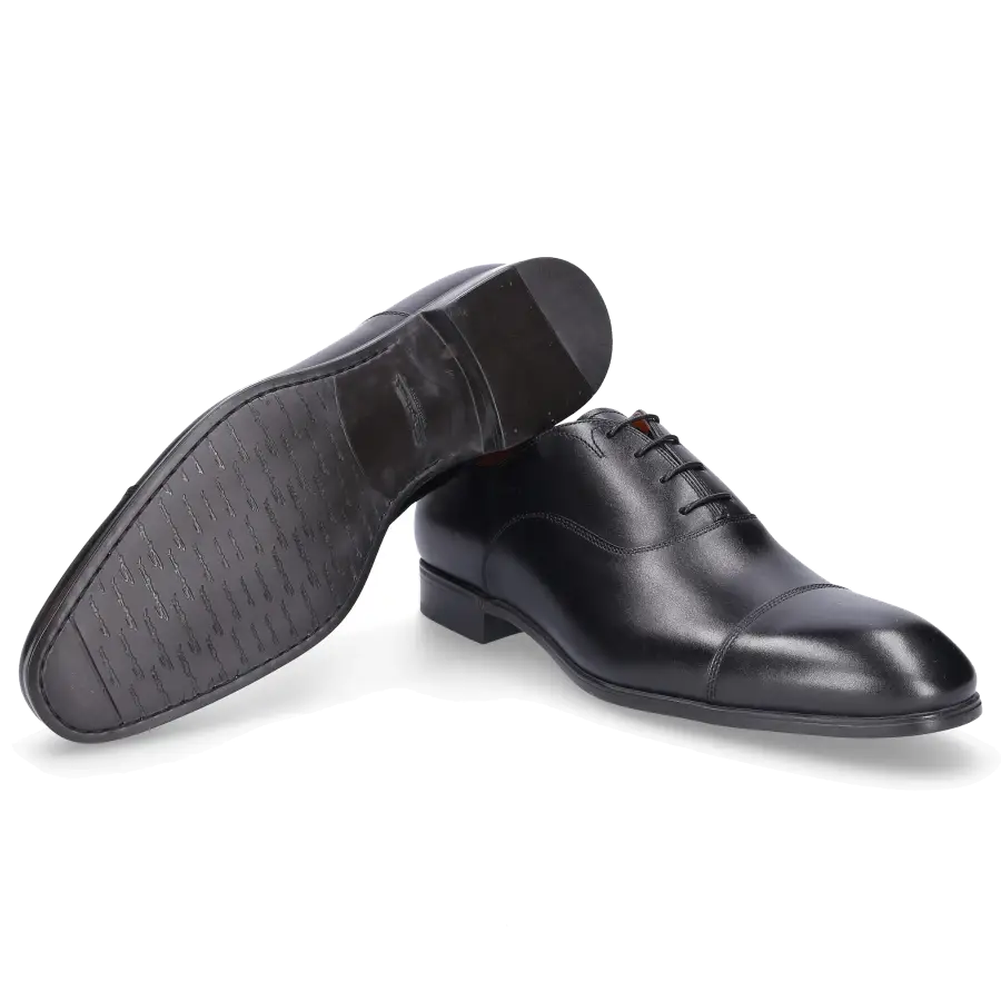 Santoni - Businessschuhe Oxford 11011 Kalbsleder - schwarz