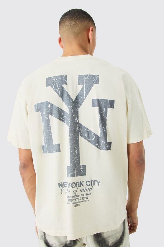 Oversize T-Shirt mit NY-Print