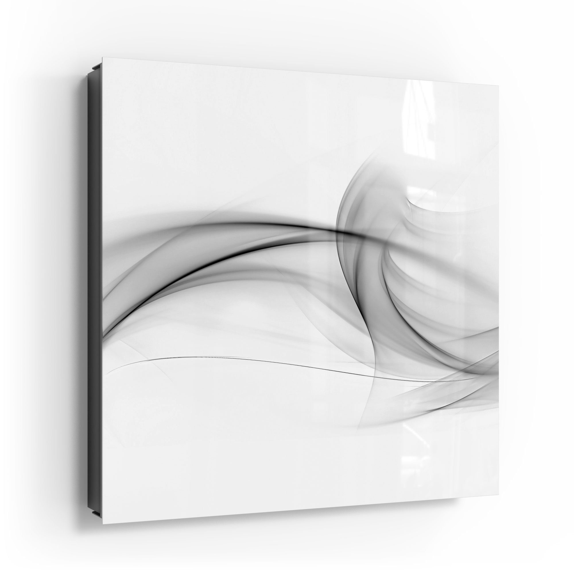 DEQORI Schlüsselkasten 'Rauchige Nebelschwaden', Glas Schlüsselbox modern magnetisch beschreibbar