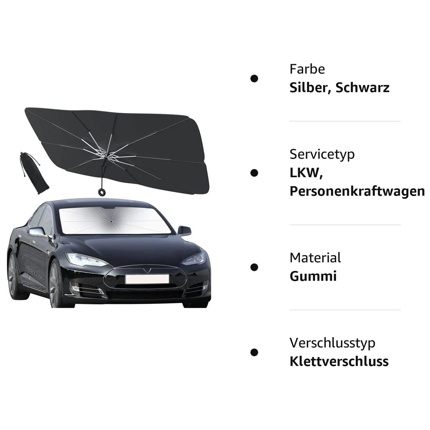 Haiaveng Frontscheibenabdeckung Auto Frontscheiben Sonnenschutz, für meisten Auto & SUV, UV-Schutz Auto Sonnenschirm, Wärmeisolierung, Einfache Lagerung