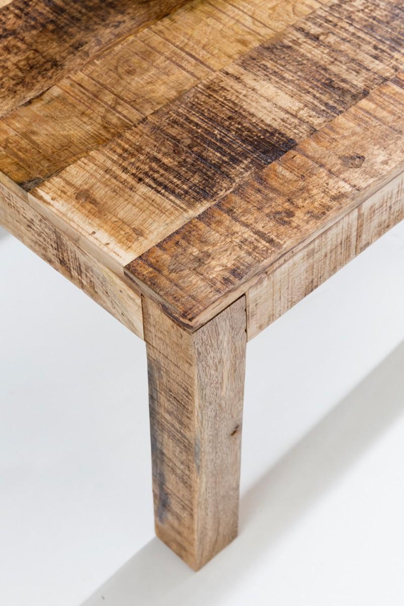 Wohnling Couchtisch RUSTICA 110 x 60 x 47 cm Massiv-Holz Mango