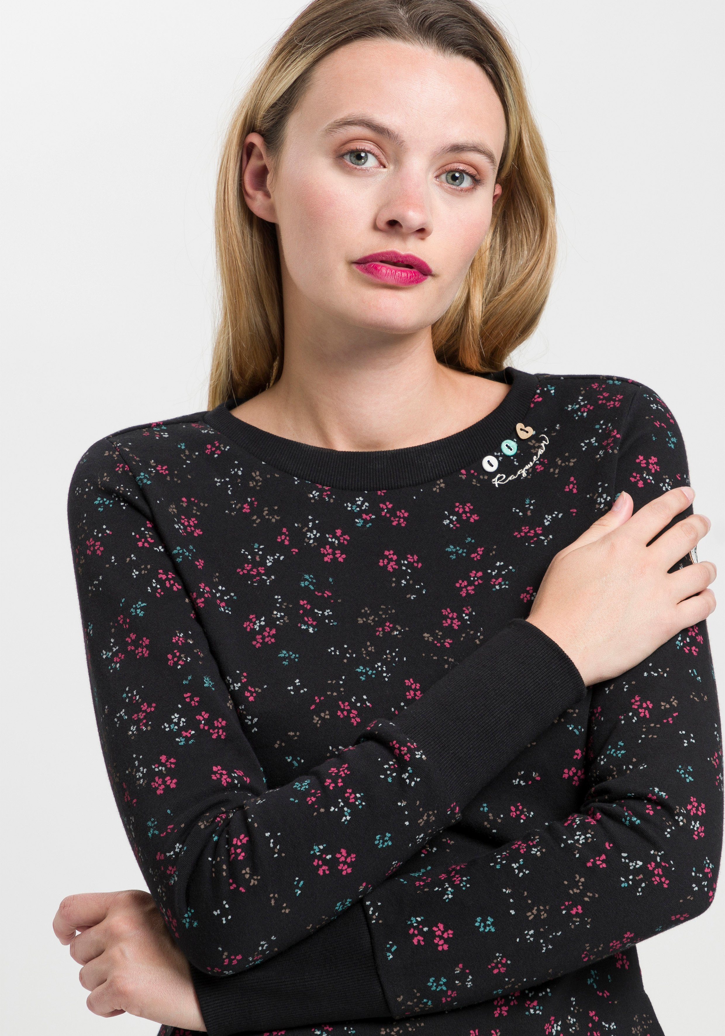 Ragwear Sweatkleid MENITA O im Mille-Fleur All Over-Print