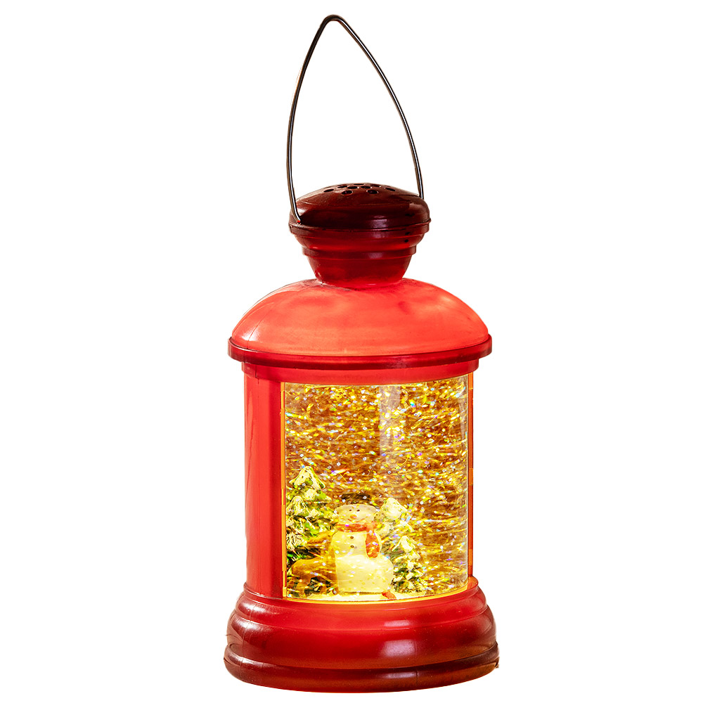 Flower Power LED-Schneelaterne LEVI - Schneemann