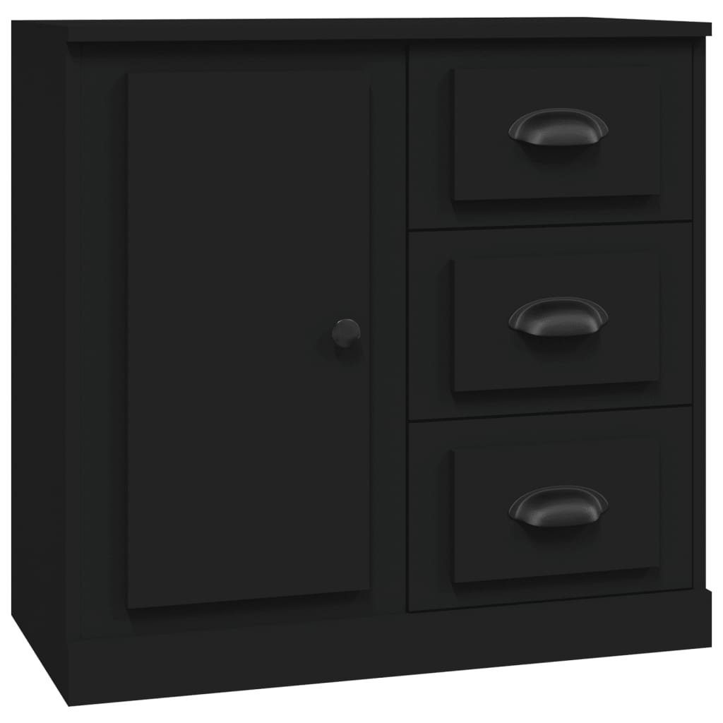 vidaXL Sideboard Sideboards 3 Stk. Schwarz Holzwerkstoff (3 St)