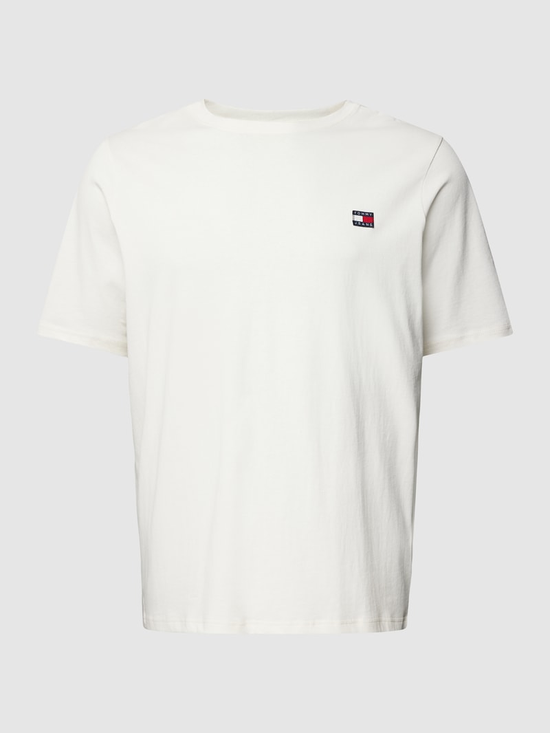 PLUS SIZE T-Shirt mit Label-Print in weiß