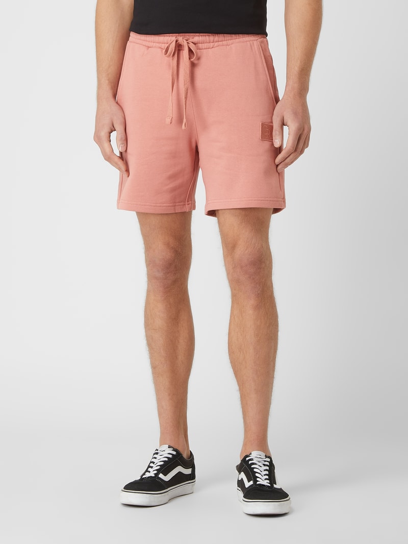 Sweatshorts aus Bio-Baumwolle in dunkel orange