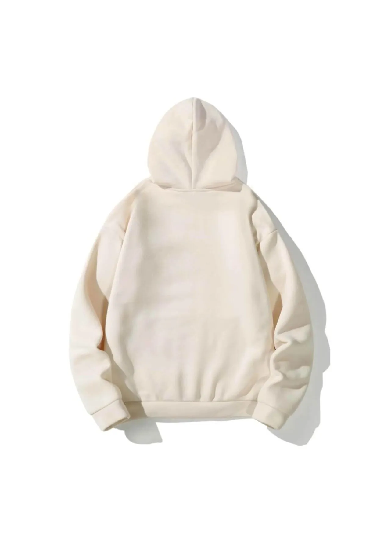 Know  Unisex-Kapuzenpullover „The Happiest“ in Beige mit Aufdruck