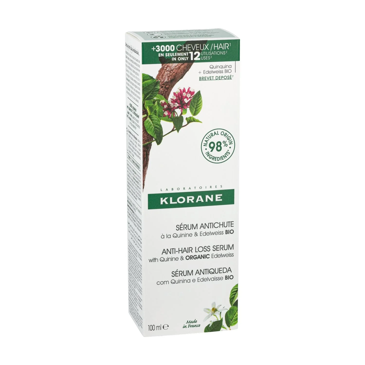 Serum proti izpadanju las s kininom in vitaminom B z organskim kininom in planiko - Zdravljenje izpadanja las, Serum za lase