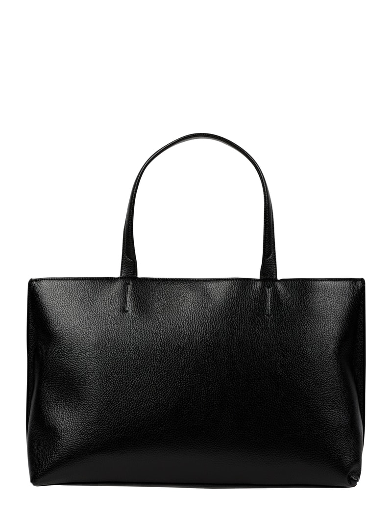 Shopper in Leder-Optik in schwarz