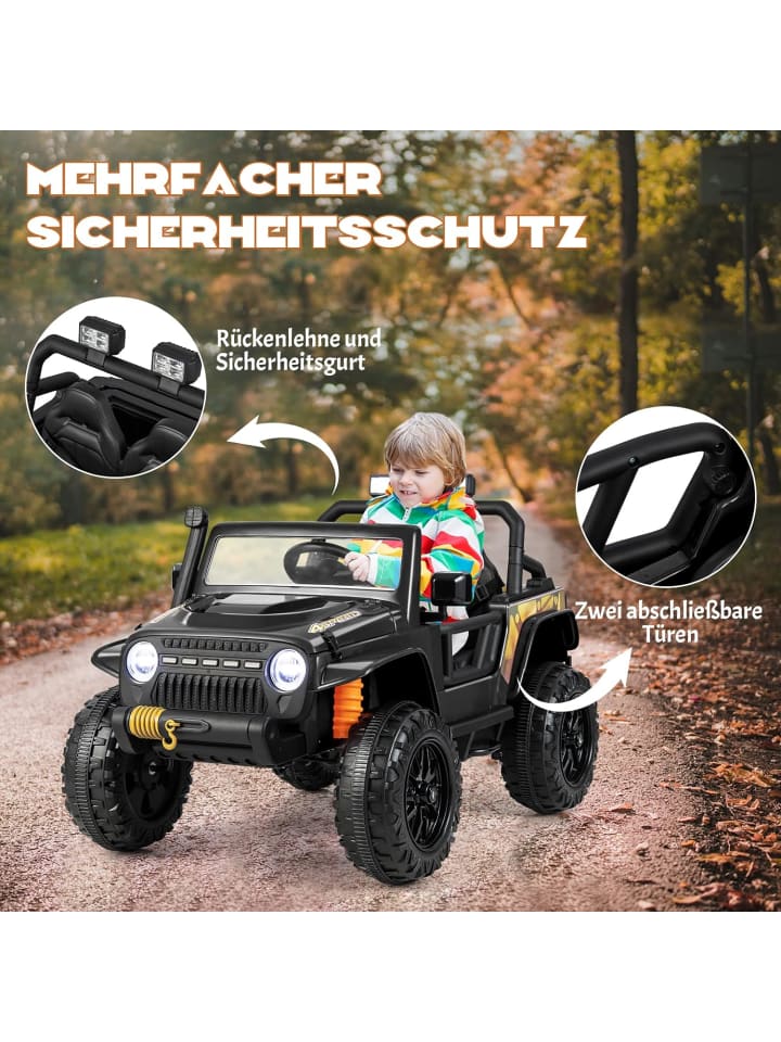 COSTWAY 12V Elektroauto ab 3 Jahren in Schwarz günstig kaufen onesize