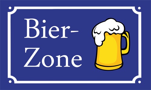 trends4cents Flagge BIERZONE 90 x 150 cm mit 2 Messingösen