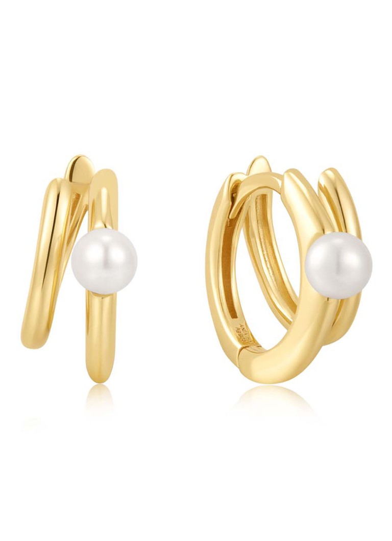 Ania Haie  Freshwater Pearl oorringen S verguld